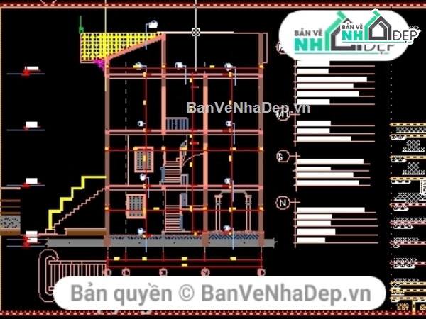 File cad 3 tầng,Biệt thự 8x9.9m,file cad biệt thự 3 tầng,biệt thự 3 tầng,Biệt thự 3 tầng cad