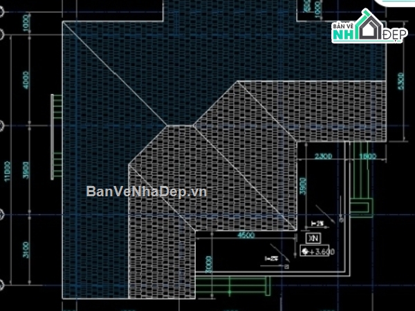 Biệt thự vườn 1 tầng kích thước 11x13m,bản vẽ nhà 1 tầng kích thước 11x13m,Nhà cấp 4 kích thước 11x13m,Bản vẽ nhà vườn 1 tầng kích thước 11x13m