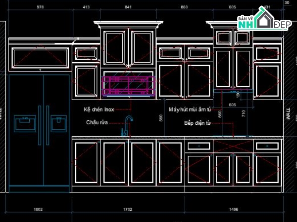 cad tủ bếp,tủ bếp chi tiết,cấu tạo tủ bếp,tủ bếp,file cad bổ chi tiết tủ bếp,tủ bếp chữ I