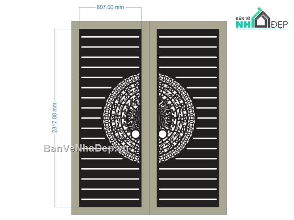 cổng mới nhất,cổng 2 cánh,cổng dxf trống đồng
