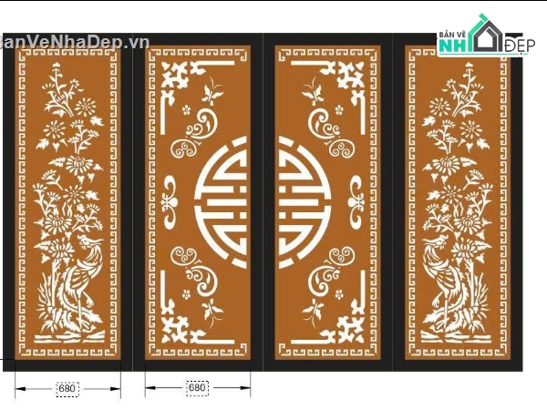 cổng 4 cánh cnc,file cnc cổng 4 cánh,mẫu cổng 4 cánh