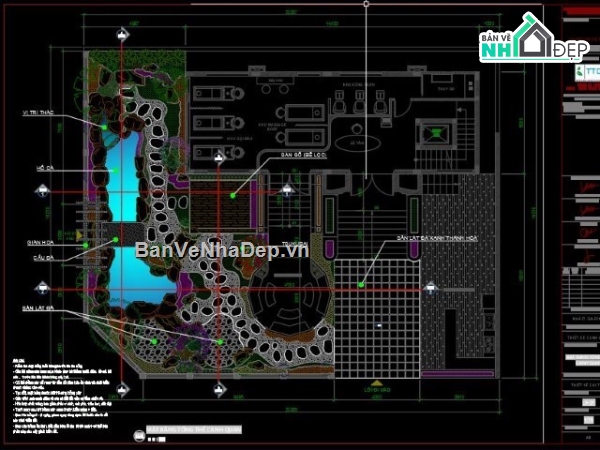 cảnh quan sân vườn,cad cảnh quan sân vườn,bản vẽ cad cảnh quan sân vườn,file cad bản vẽ sân vườn