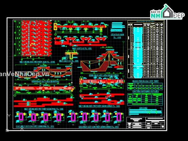 bản vẽ xây dựng,đồ án bê tông,bê tông,đồ án xây dựng,File cad