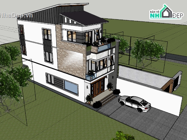 3 tầng,nhà 3 tầng mặt tiền 6m,nhà 3 tầng 6x17m,Nhà 3 tầng mái lệch