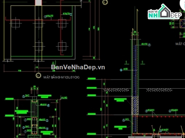 kết cấu 3 tầng,kết cấu nhà 5x20m,bản vẽ kết cấu nhà 3 tầng,bản vẽ nhà phố 3 tầng,thiết kế nhà phố 3 tầng