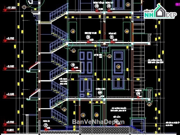 Bản vẽ nhà 5 tầng 15x18m,biệt thự đẹp 5 tầng,bản vẽ biệt thự 5 tầng,biệt thự phố,nhà phố 5 tầng