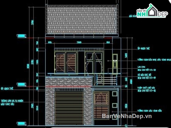 kiến trúc  nhà 2 tầng,cải tạo nhà 2 tầng,kiến trúc nhà 2 tầng,kiến trúc 2  tầng 5.1x10m,bản vẽ nâng cấp nhà 2 tầng