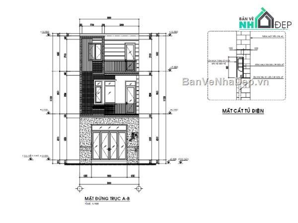 nhà phố,thiết kế nhà phố,bản vẽ nhà phố