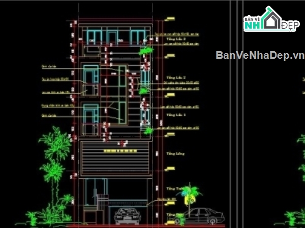 văn phòng 6x14.5m,Hồ sơ thiết kế,thiết kế văn phòng,nhà phố 5 tầng 1 hầm,bản vẽ văn phòng 5 tầng,thiết kế văn phòng 5 tầng