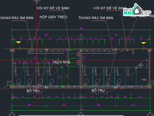 cad nhà vệ sinh,nhà vệ sinh công cộng,cad nhà,kết cấu nhà vệ sinh,kết cấu