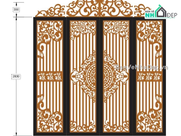 mẫu cổng 4 cánh,file cnc cổng 4 cánh,mẫu cnc cổng 4 cánh
