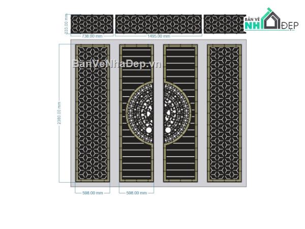 ô thoáng,cổng bông tuyết,file cnc cổng bông tuyết