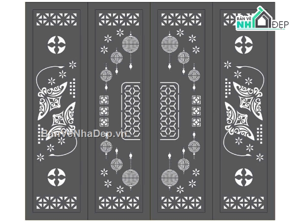 Cổng 4 cánh,file dxf cổng 4 cánh,cổng 4 cánh file dxf,cổng 4 cánh dxf