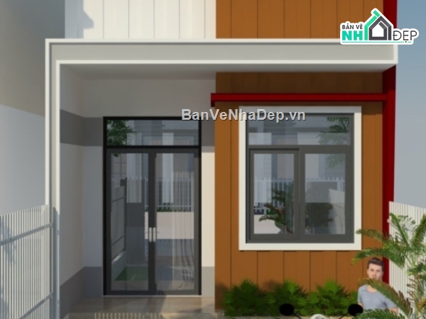 nhà cấp 4,nhà 1 tầng,Nhà cấp 4 kt 5x15m,nhà 1 tầng 5x15m,bản vẽ nhà cấp 4