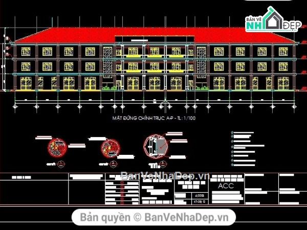 Bản vẽ trường dạy nghề KT 20.5x78mcao 3 tầng,bản vẽ thiết kế trường dạy nghề 3 tầng,Bản vẽ thiết kế trường dạy nghề 3 tầng KT 20.5x78m,bản vẽ trường 3 tầng