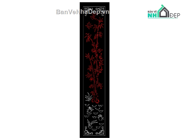 vách trúc cổng,autocad vách trúc cổng,cnc vách trúc cổng