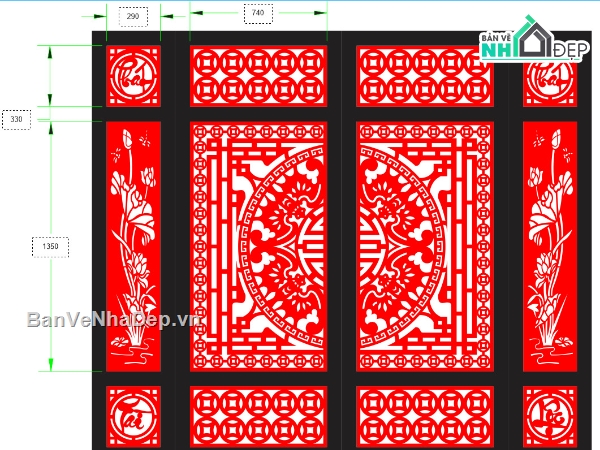 cổng cắt trống đồng cnc,cổng cnc hoa sen file cad,file cnc cổng trống đồng rơi