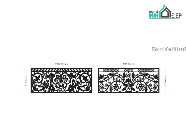 mẫu lan can cnc,lan can dxf,lan can 2d