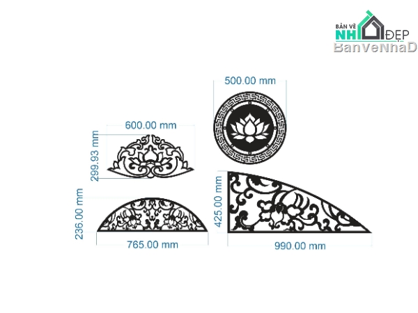 mẫu cnc sen,sen cnc,vách hoa sen dxf