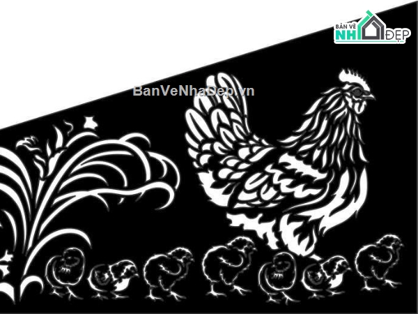 gà mái cnc,file cnc gà mái,mẫu cnc gà mái