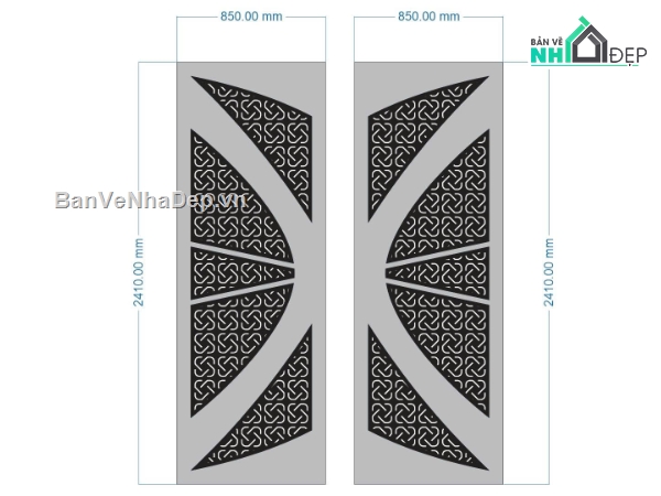 File cổng 2 cánh cnc,cnc cổng 2 cánh,file cổng dxf đẹp