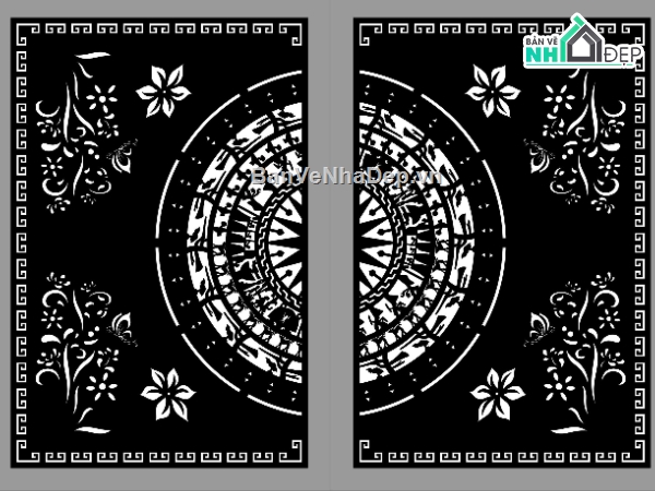 cổng 2 cánh cnc,file cnc cổng 2 cánh,mẫu cổng 2 cánh