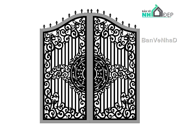 cổng cnc đẹp,file cnc cổng 2 cánh,mẫu cổng đẹp