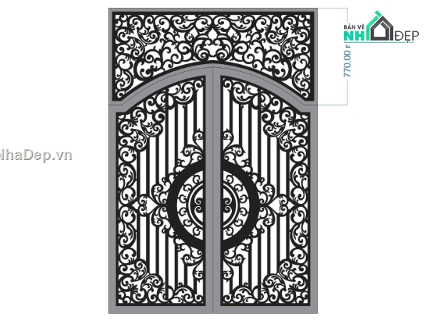 dxf cổng 2 cánh,cổng cnc,cổng đẹp