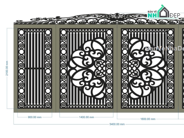 cổng đẹp 4 cánh,file cổng 4 cánh,cnc cổng 4 cánh