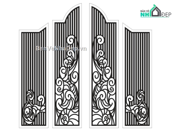 cổng đẹp,cổng biệt thự,bản vẽ cổng biệt thự