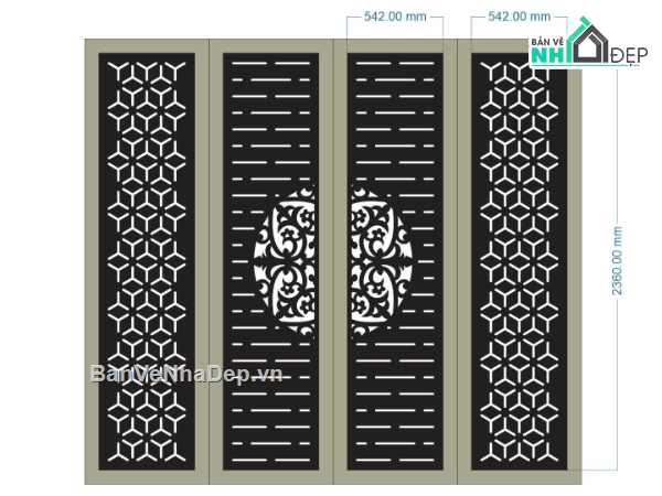 cổng dxf,cửa cổng cnc,mãu cổng 4 cánh cnc
