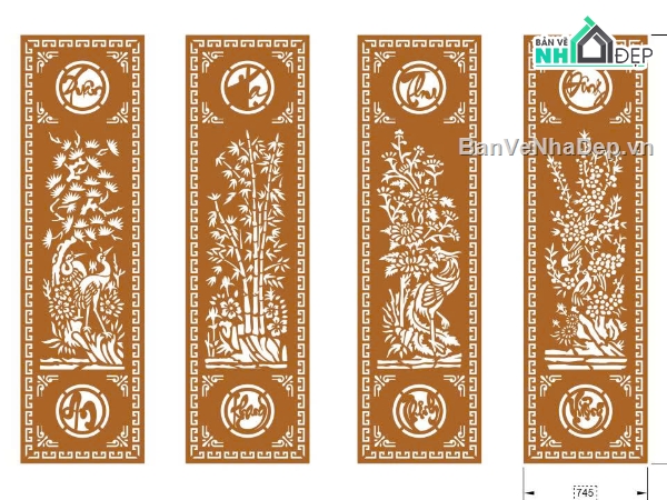 mãu cổng 4 cánh cnc,cổng dxf,mẫu cổng sắt