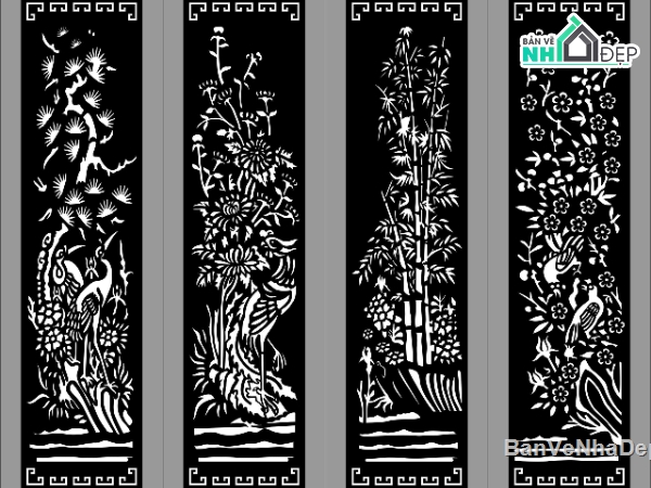 cổng tứ quý cnc,cổng tứ quý,cổng cnc tứ quý,File tứ quý cnc