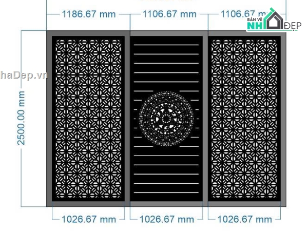 cửa trống đồng,cửa lùa,cửa cnc