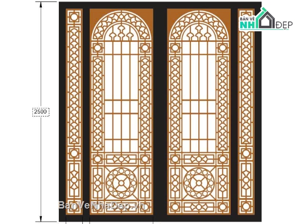 cửa cnc 4 cánh,file cổng dxf đẹp,cổng cửa sắt
