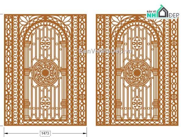 cổng trống đồng cnc,file cổng dxf đẹp,cắt cổng cnc đẹp