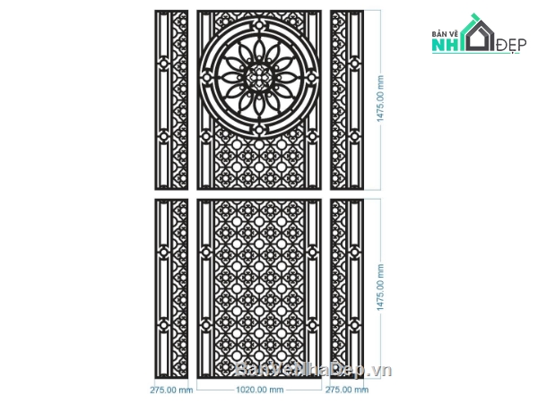 hoa văn cnc,File dxf hoa văn cnc,cửa thông tầng