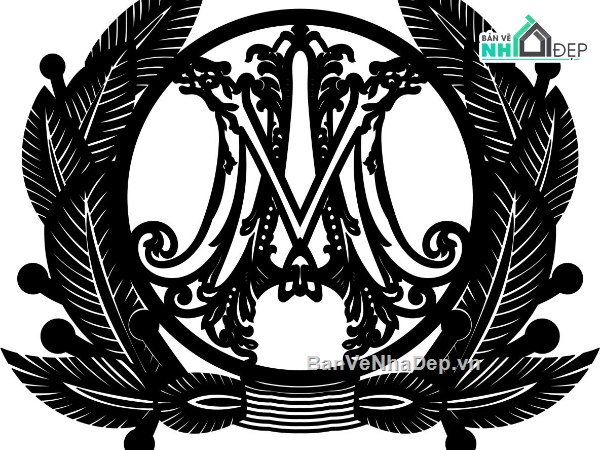 hoa văn cnc,hoa văn logo cnc,file cnc logo chữ m