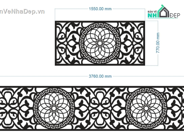 File lan can cnc đẹp,File dxf lan can cnc đẹp,lan can đẹp