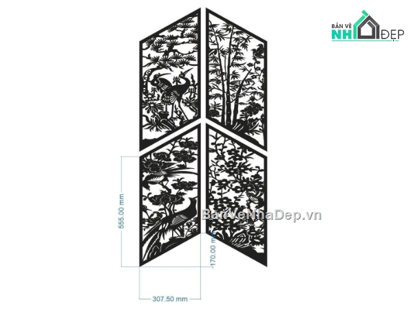 File tứ quý cnc,mẫu tứ quý cnc,cnc tứ quý