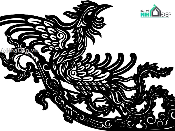 con phượng cnc,file cnc con phượng,mẫu cnc con phượng