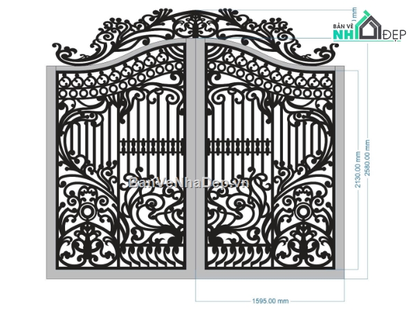 File cổng 2 cánh cnc,mẫu cnc cổng 2 cánh,file cổng 2 cánh