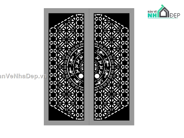 cổng 2 cánh,file cnc cổng 2 cánh,mẫu cổng 2 cánh