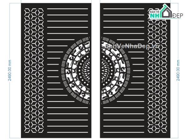 File cổng 2 cánh cnc,mẫu cổng 2 cánh,cnc cổng chính phụ