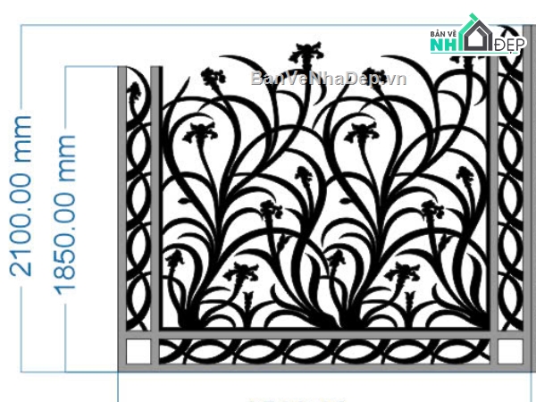 cổng đẹp,cổng 2 cánh,file cổng 2 cánh