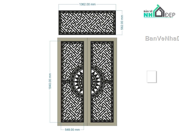 cổng 2 cánh cnc,file cnc cổng 2 cánh,mẫu cnc cổng 2 cánh