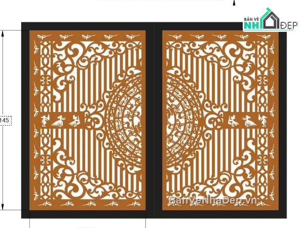 cổng 2 cánh,file cnc cổng 2 cánh,mẫu cnc cổng 2 cánh