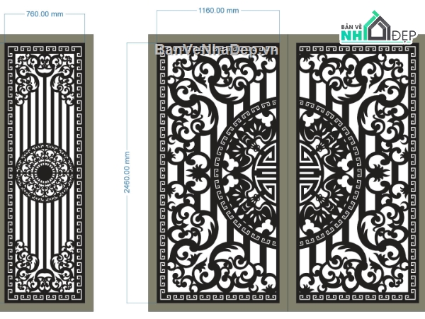 cổng 2 cánh cnc,file cnc cổng 2 cánh,mẫu cnc cổng 2 cánh