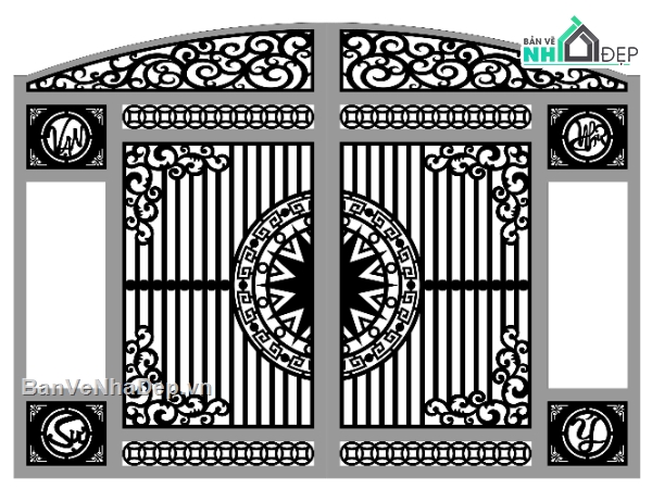 vạn sự như ý,File cổng 2 cánh cnc,cổng vạn sự như ý cnc,file cnc cổng 2 cánh
