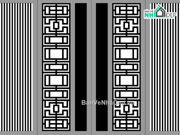 cổng 4 cánh,file cnc cổng 4 cánh,mẫu cnc cổng 4 cánh